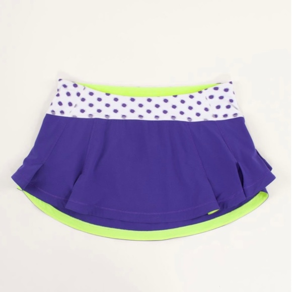 Size 4 Lululemon Presta Skirt in Bruised Berry High Noon Dot White - Picture 1 of 13